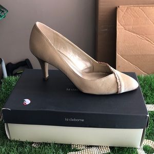 Liz Claiborne gold heels